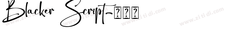 Blacker Script字体转换